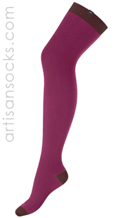 Plum and Fuchsia Over the Knee Socks