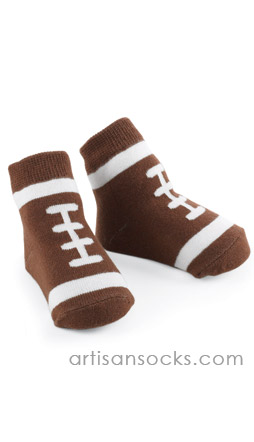 Brown Football Shoe Baby Socks