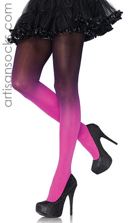 Ombre Tights in Opaque Fuchsia