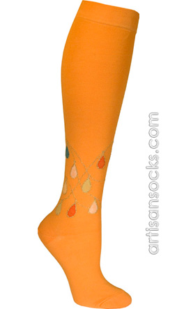 Ozone Bling Orange Knee High Knee Socks