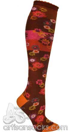 Ozone ASIA BORDEAUX Flower Socks