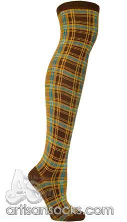 Ozone McOZONE II CHOCOLATE Cotton Plaid Socks