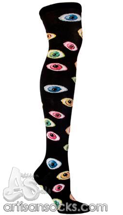 Ozone Eye Candy Black Novelty Socks (OTK)