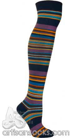 Ozone STRIPES IN NATURE NAVY Striped Socks (OTK)