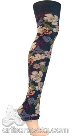 Ozone JAPAN BLUE FLORAL ARM WARMER (PETITE LEG WARMER)