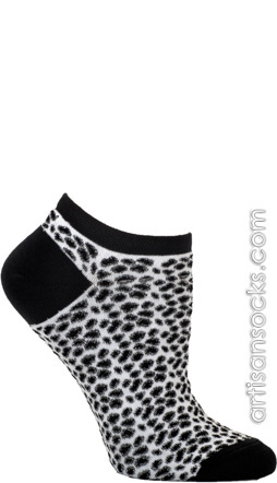 Ozone Lurex Leopard Ankle Socks