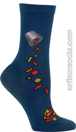 Ozone Meds Blue Crew Socks