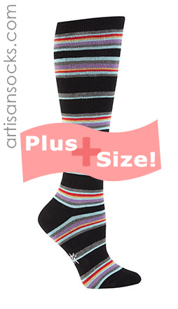 Sock it to me New York Stripe Knee High Socks CURVY