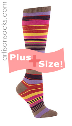 Sock it to me Arizona Stripe Knee High Socks CURVY