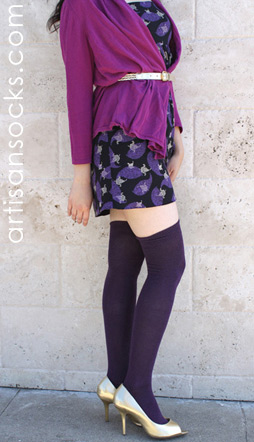 RocknSocks Purple Over the Knee Socks - OTKs