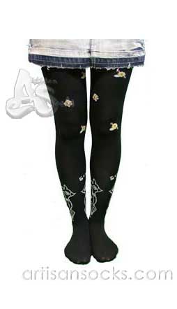 Scolar Japanese Stockings - Bambi Deer Tights - Black