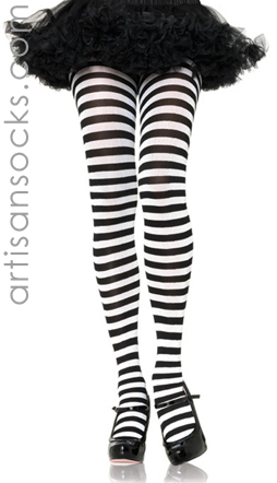 Plus Size Stripe Tight BLACK / WHITE