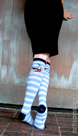 Sock It To Me Sparrow Cotton Knee High Socks