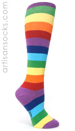 Sock It To Me Super Juicy Rainbow Knee High Knee Socks