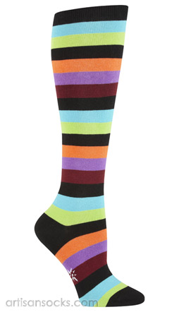 Plus Size Socks - Bryce T Striped Knee Socks