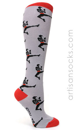 Ninja Knee High Socks - Grey