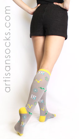 Mad Science Knee Highs - Gray