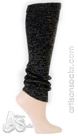 Sock It To Me Black & Gold Cotton Leg Warmer