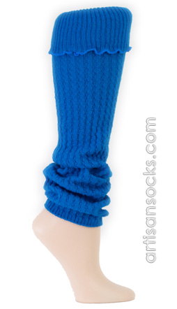 Sock It To Me Blue Cotton Leg Warmers