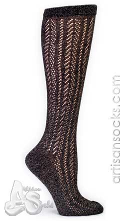 Sock It To Me Fancy Pants: Metallic Crochet Lace Socks