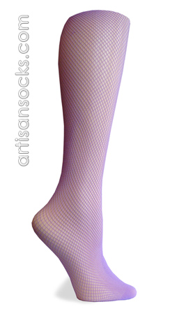 Purple Fishnet Knee Highs