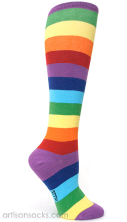 Plus Size Knee Socks with Stripes