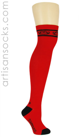 Sourpuss Brass Knuckles OTKs - Over the Knee Socks