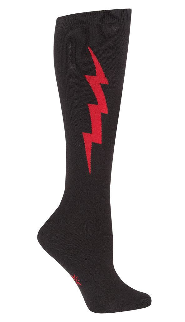 Super Hero! Red & Black Knee Highs-STRETCH-IT Version