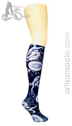 Violet Love Fight Club Animal Print Knee High Trouser Socks