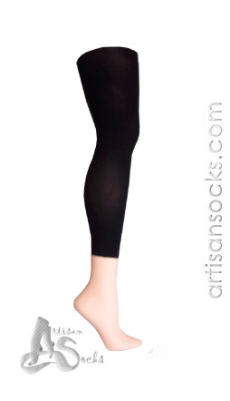 Violet Love Solid Black Leggings /  Footless Tights