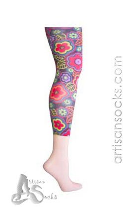 Violet Love Retrophilia Floral Print Footless Leggings