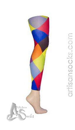 Violet Love Rubix Cube Geometric Print Footless Leggings