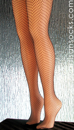 Black Plus Size Fishnet Herringbone Tights