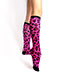 Leopard Print and Skull Hot Pink Knee High Socks