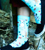 K. Bell Lt. Blue Butterflies and Puppies Crew Socks