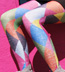 Celeste Stein Lurex Harlequin Print Tights / Stockings