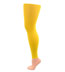 Celeste Stein YELLOW LYCRA Solid Color Leggings / Footless Tights