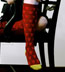 Dieselsweeties Red Robot Novelty Fun Cotton Knee High Socks