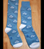 Dieselsweeties Pixel Cloud Novelty Fun Cotton Knee High Knee Socks