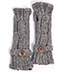 Gray Arm Warmers - Knit Fingerless Gloves
