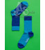 Happy Socks Odd Couple Blue Cotton Crew Socks