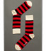 Happy Socks Red & Black Striped Socks