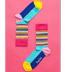 Happy Socks Aqua Multi Color Striped Crew Socks