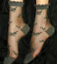 Japanese Mixed Translucent Floral Silk Stockings