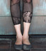 K. Bell Patchwork Fishnet Black Footless Tight