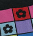 K.Bell Mosaic Flower Socks - Black Cotton Floral Crew Socks