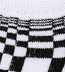 K.Bell Op Art No Show - Black Geometric Print Cotton Socks (Footies)