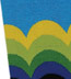 K.Bell Tulip Stripe Knee Highs - Black Flower Print Cotton Knee High Knee Socks
