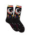 K. Bell Laurel Burch Mystic Moon - Black Cotton Crew Socks (Calf Socks)