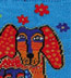 K. Bell Laurel Burch Canine Family Turquoise Cotton Socks